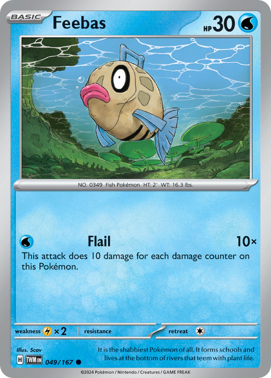 Feebas 49/167 Common | Twilight Masquerade | Pokemon Card