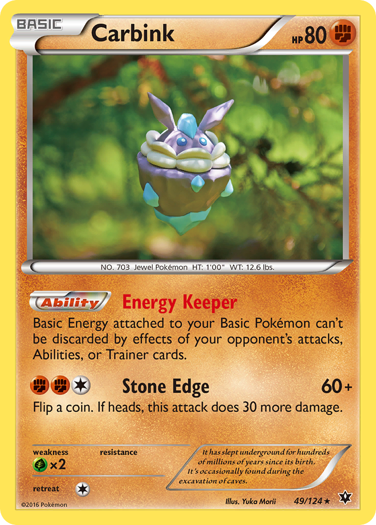 Carbink 49/124 Rare | Fates Collide | Pokemon Card