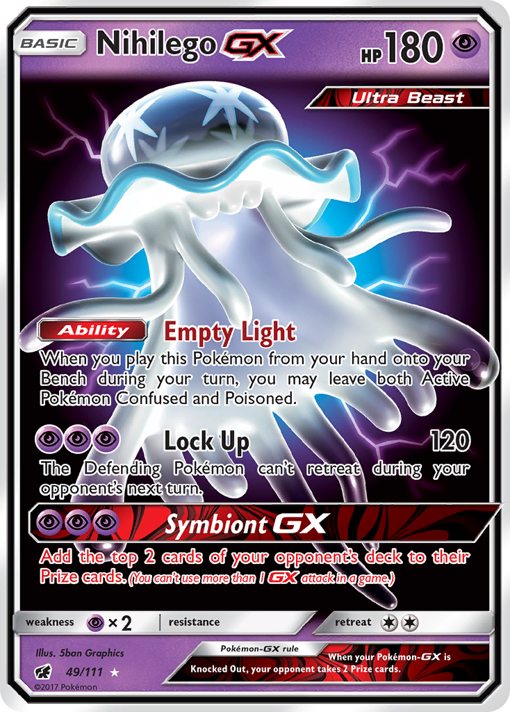 Nihilego-GX 49/111 Rare Holo GX | Crimson Invasion | Pokemon Card