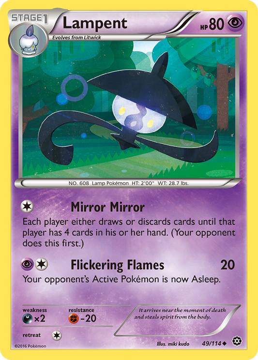 Lampent 49/116 Uncommon | Steam Siege | Pokémon Card