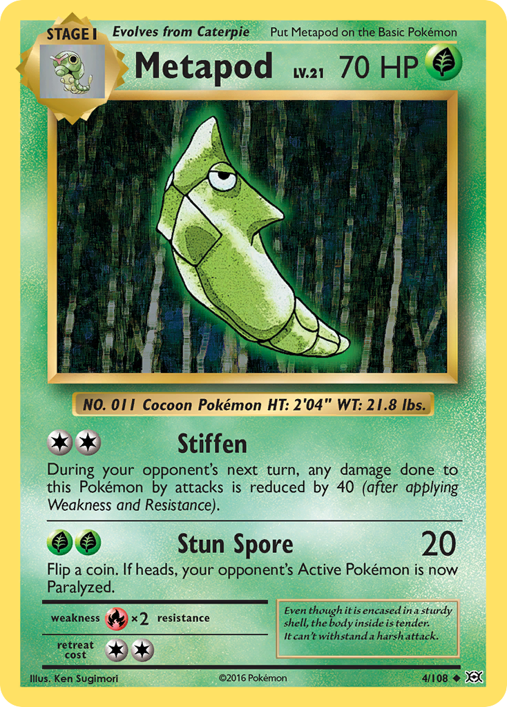 Metapod 4/108 Uncommon | Evolutions | Pokemon Card