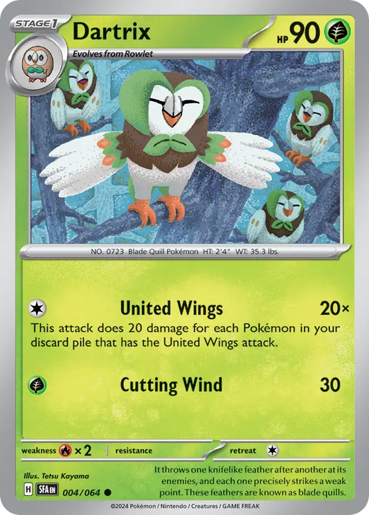 Dartrix 4/64 Common | Shrouded Fable | Pokemon Card