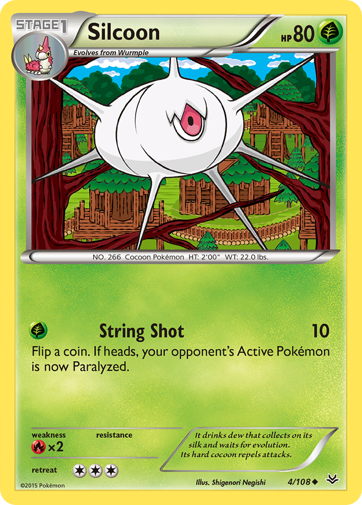 Silcoon 4/108 Uncommon | Roaring Skies | Pokemon Card