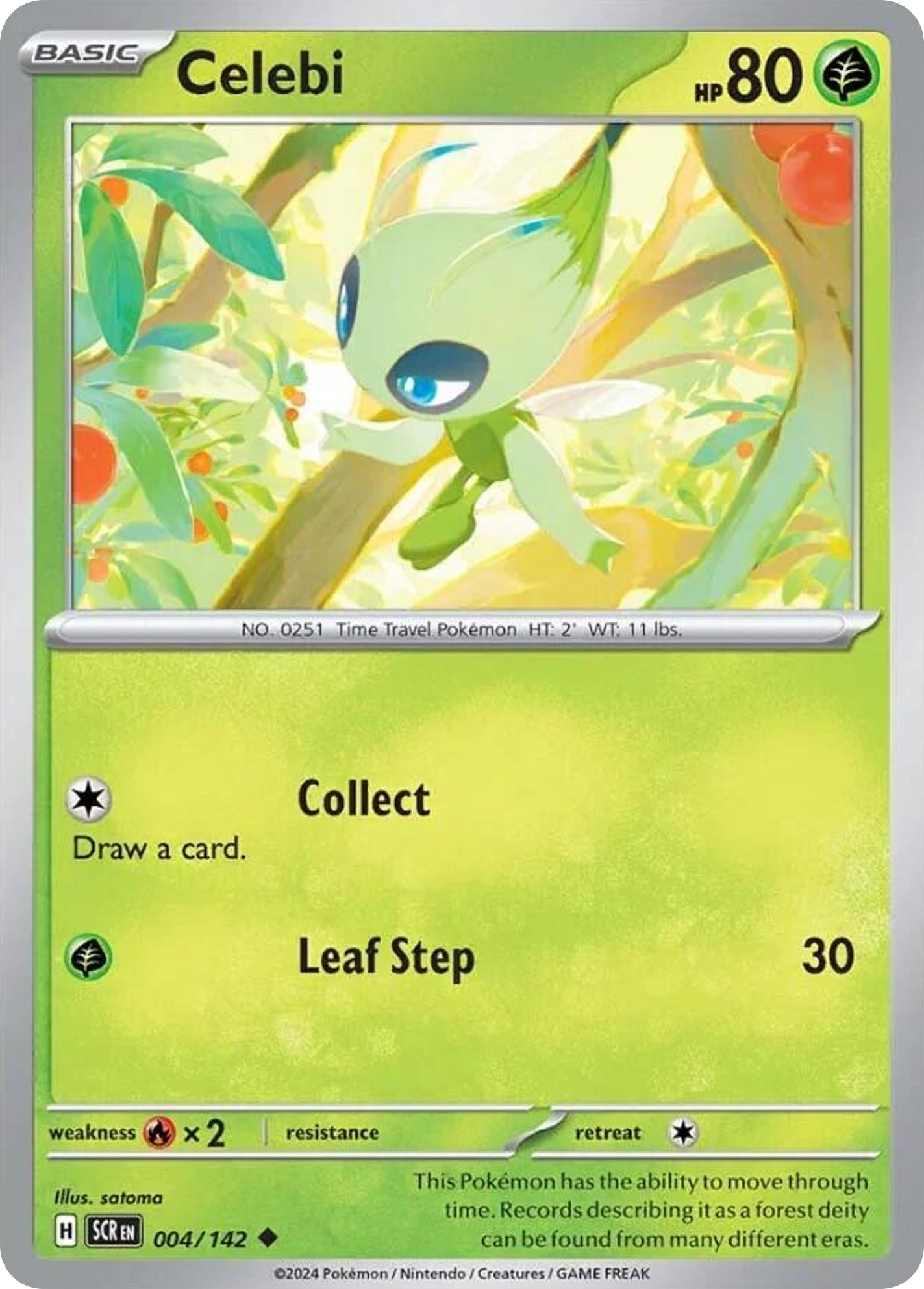 Celebi 4/142 Uncommon | Stellar Crown | Pokemon Card