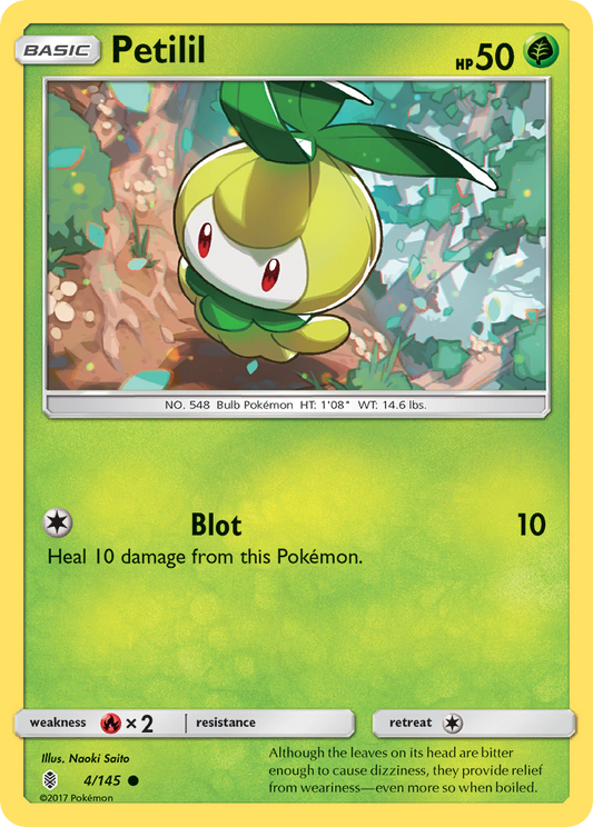 Petilil 4/145 Common | Guardians Rising | Pokemon Card