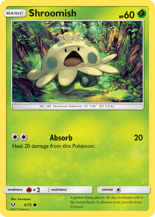 Shroomish 4/73 Common | Shining Legends | Pokemon Card