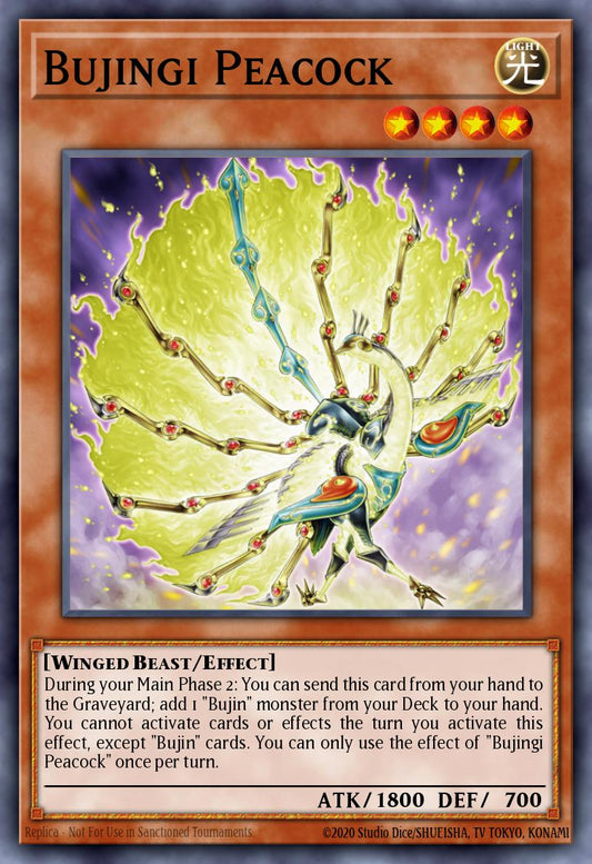 Bujingi Peacock - LVAL-EN027 Rare | Yu-Gi-Oh! Card