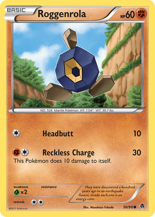 Roggenrola 50/98 Common | Emerging Powers | Pokemon Card