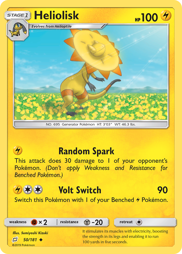 Heliolisk 50/181 Uncommon | Team Up | Pokemon Card