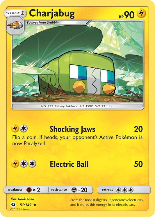 Charjabug 51/149 Uncommon | Sun & Moon | Pokemon Card