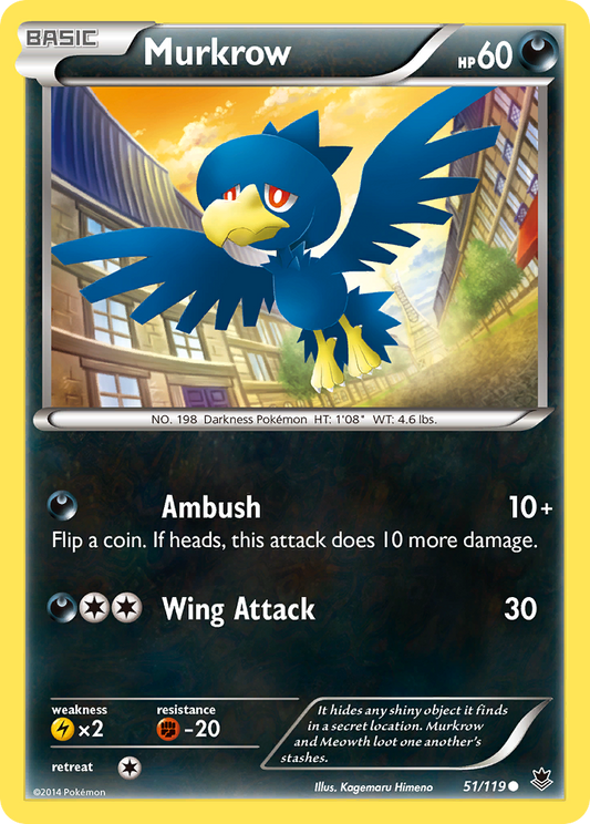 Murkrow 51/119 Common | Phantom Forces | Pokemon Card