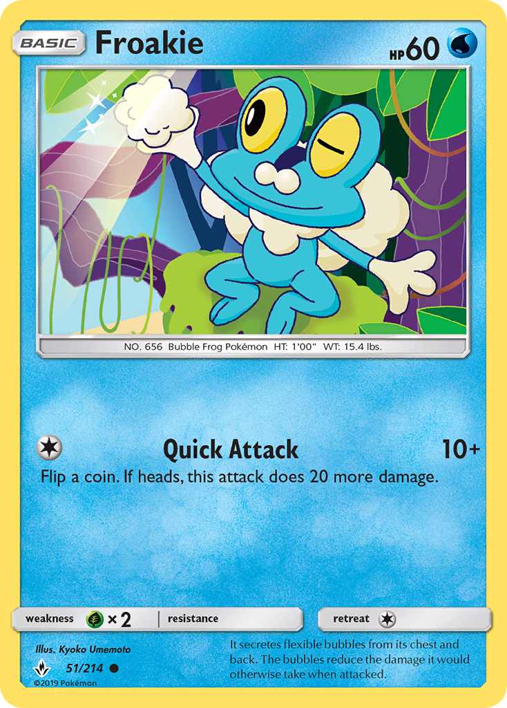 Froakie 51/214 Common | Unbroken Bonds | Pokemon Card