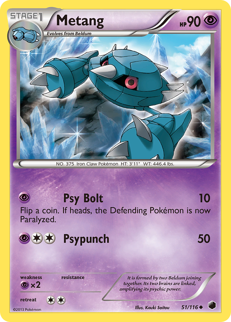 Metang 51/116 Uncommon | Plasma Freeze | Pokemon Card