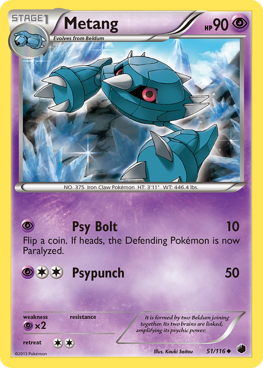 Metang 51/116 Uncommon | Plasma Freeze | Pokemon Card