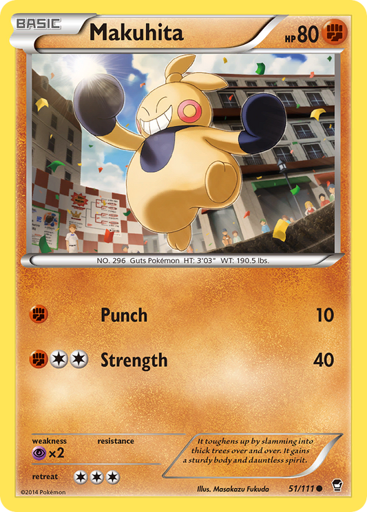 Makuhita 51/111 Common | Furious Fists | Pokemon Card