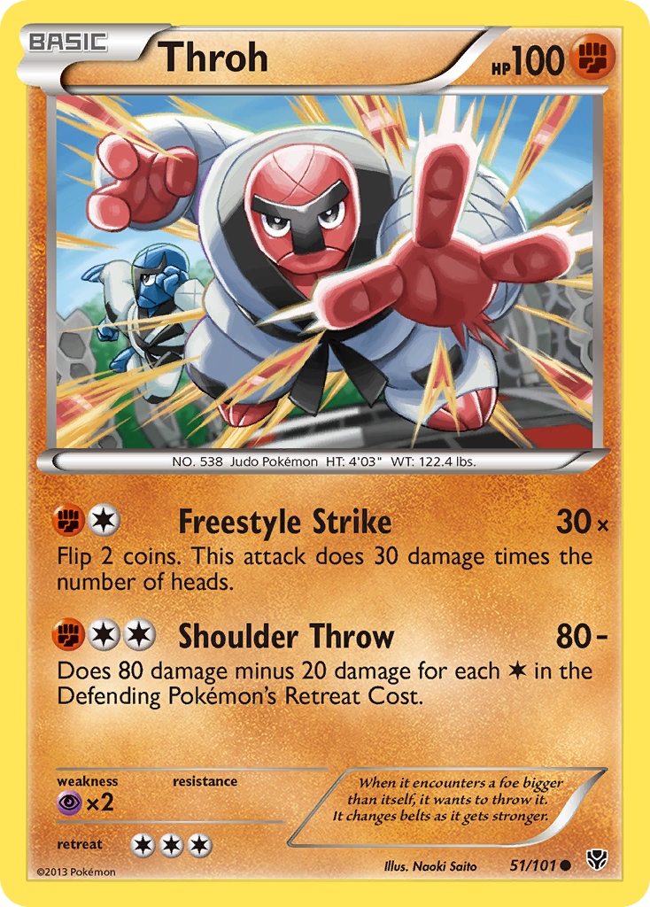 Throh 51/101 Common | Plasma Blast | Pokemon Card