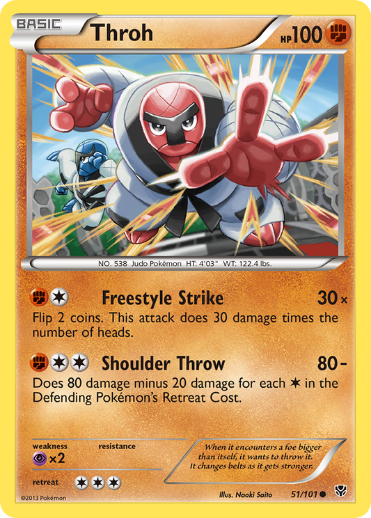 Throh 51/101 Common | Plasma Blast | Pokemon Card