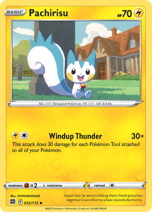 Pachirisu 52/172 Uncommon | Brilliant Stars | Pokémon Card