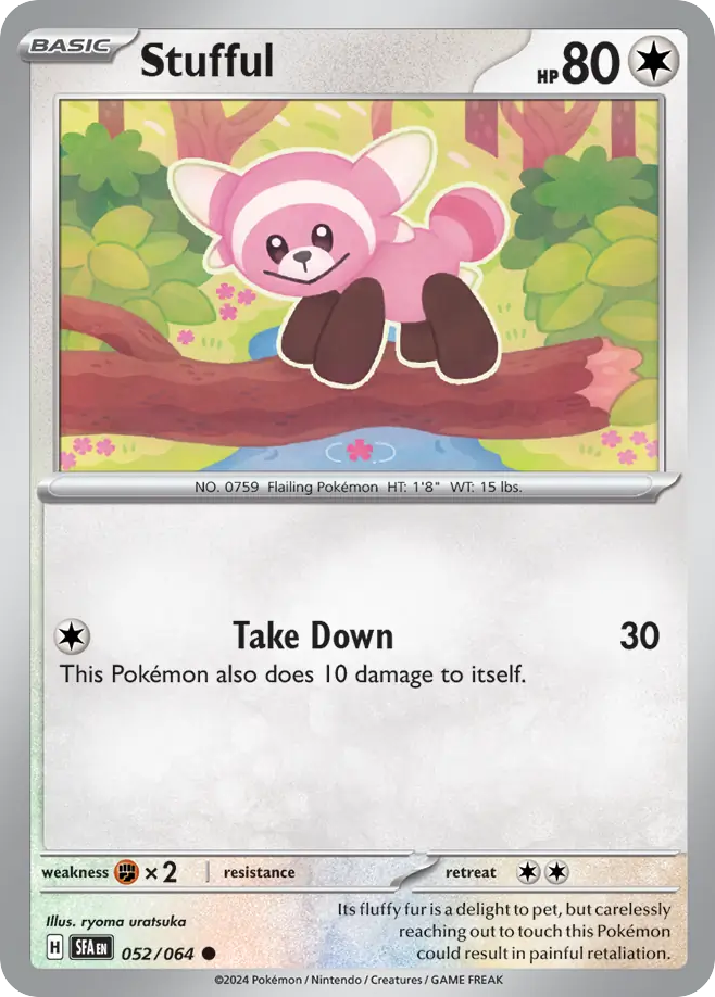 Stufful 52/64 Common | Shrouded Fable | Pokemon Card