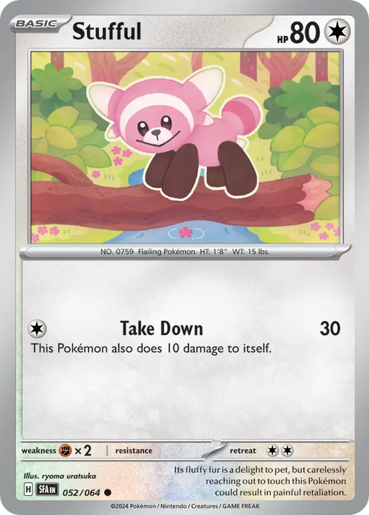 Stufful 52/64 Common | Shrouded Fable | Pokemon Card