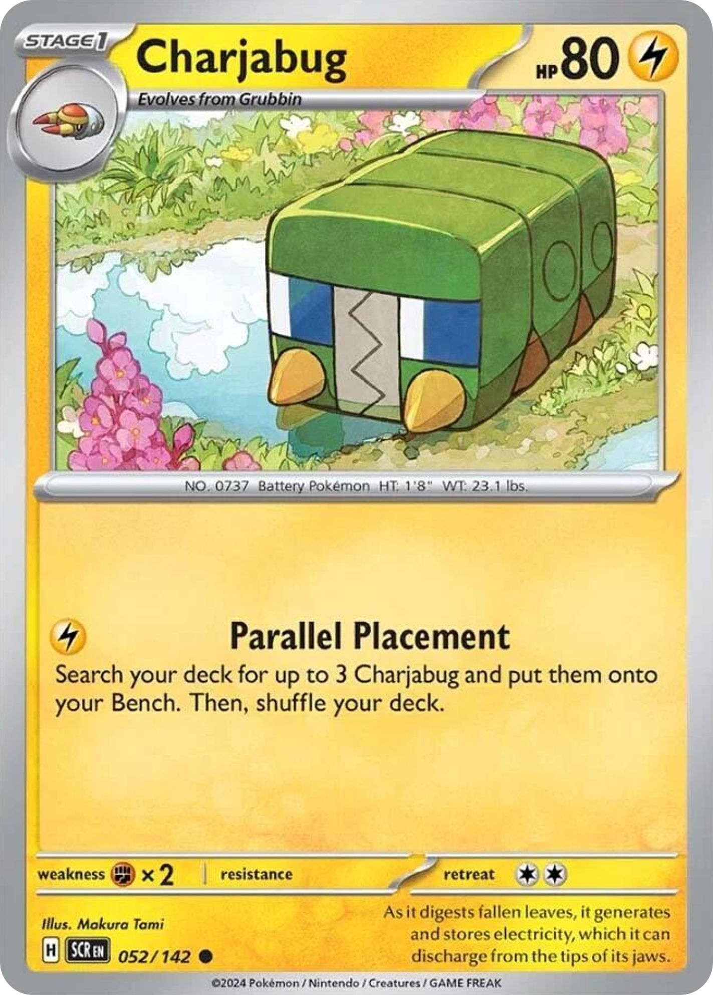 Charjabug 52/142 Common | Stellar Crown | Pokemon Card