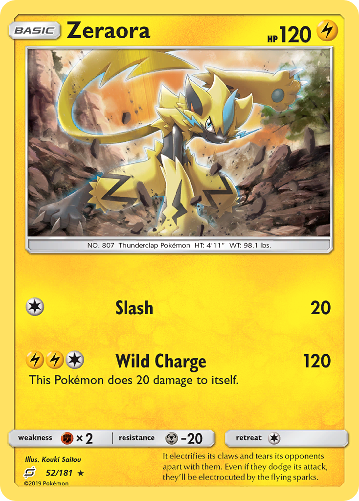 Zeraora 52/181 Rare Holo | Team Up | Pokemon Card