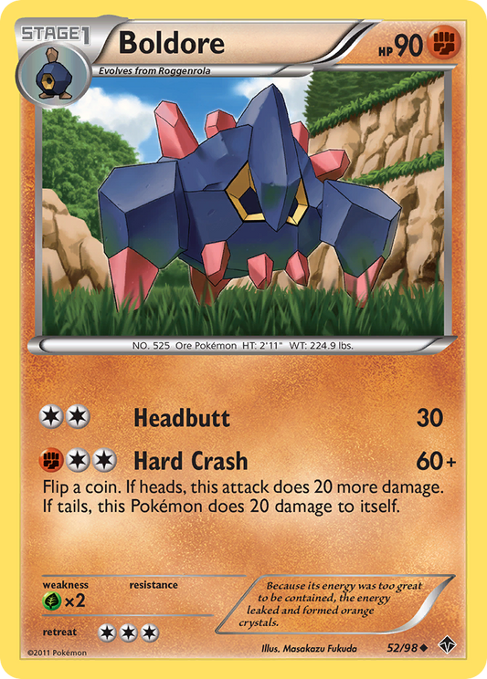 Boldore 52/98 Uncommon | Emerging Powers | Pokemon Card