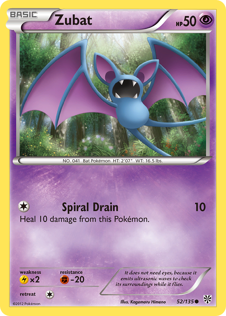 Zubat 52/135 Common | Plasma Storm | Pokemon Card