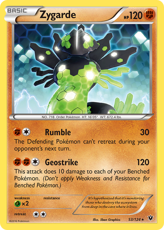 Zygarde 53/124 Rare | Fates Collide | Pokemon Card