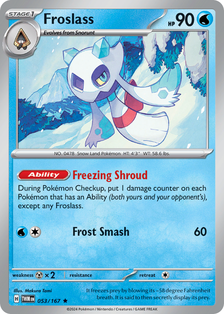 Froslass 53/167 Rare | Twilight Masquerade | Pokemon Card