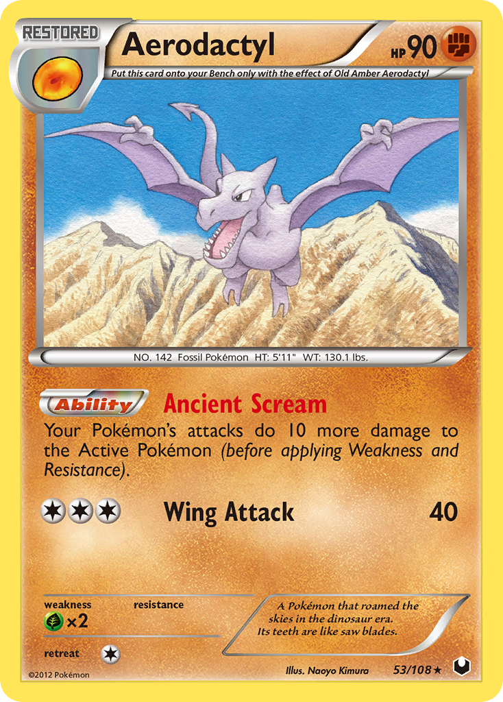 Aerodactyl 53/108 Rare | Dark Explorers | Pokemon Card