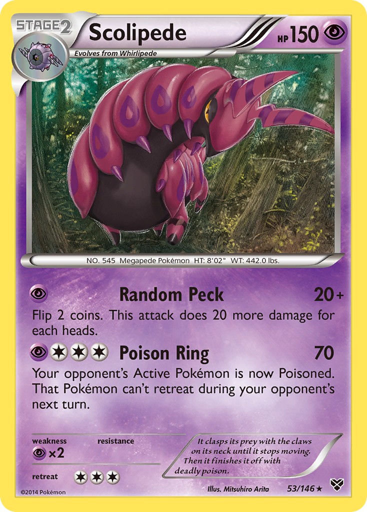 Scolipede 53/146 Rare | XY | Pokemon Card