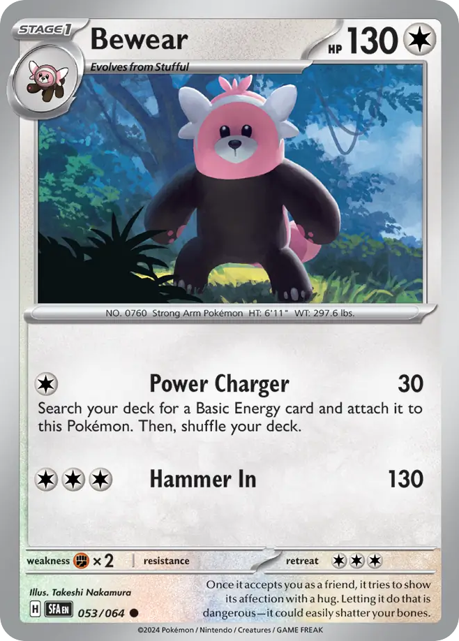 Bewear 53/64 Common | Shrouded Fable | Pokemon Card