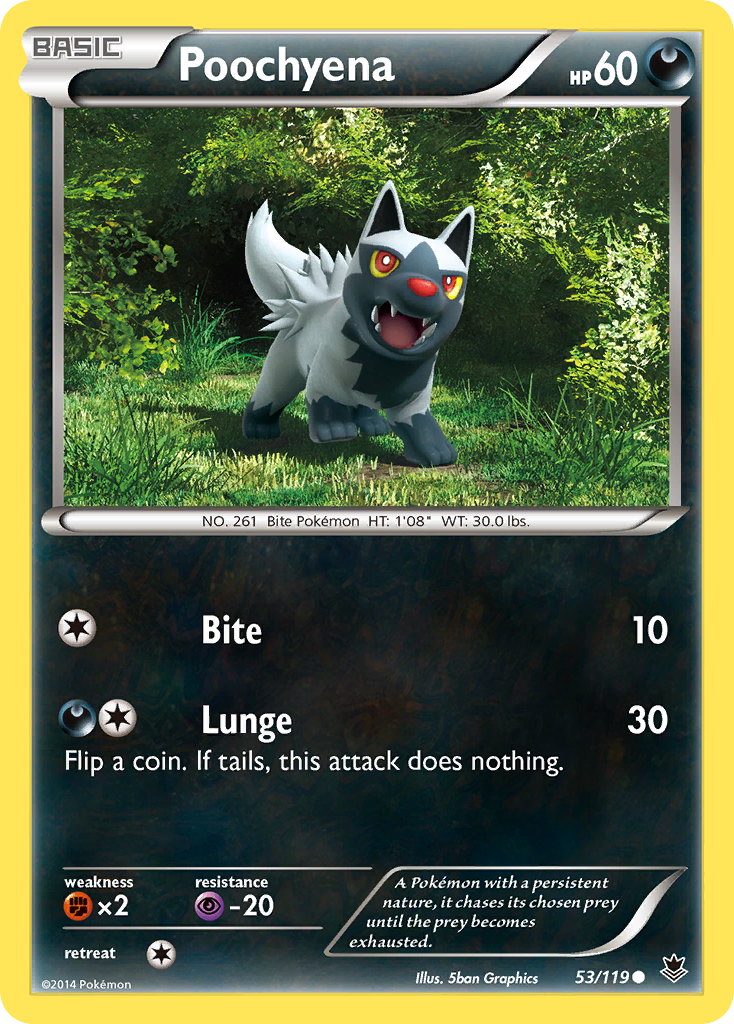 Poochyena 53/119 Common | Phantom Forces | Pokemon Card