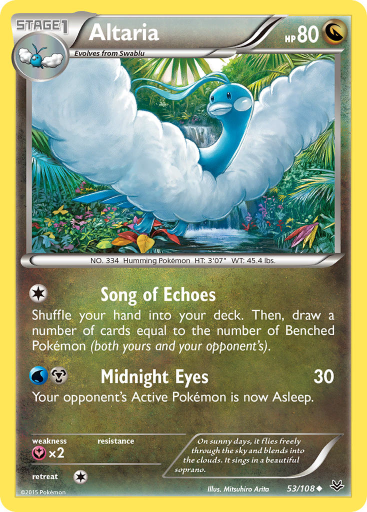 Altaria 53/108 Uncommon | Roaring Skies | Pokemon Card