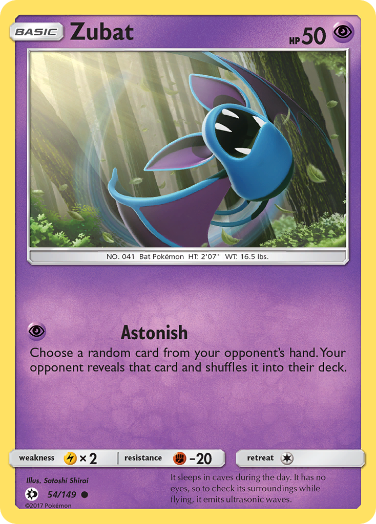 Zubat 54/149 Common | Sun & Moon | Pokemon Card