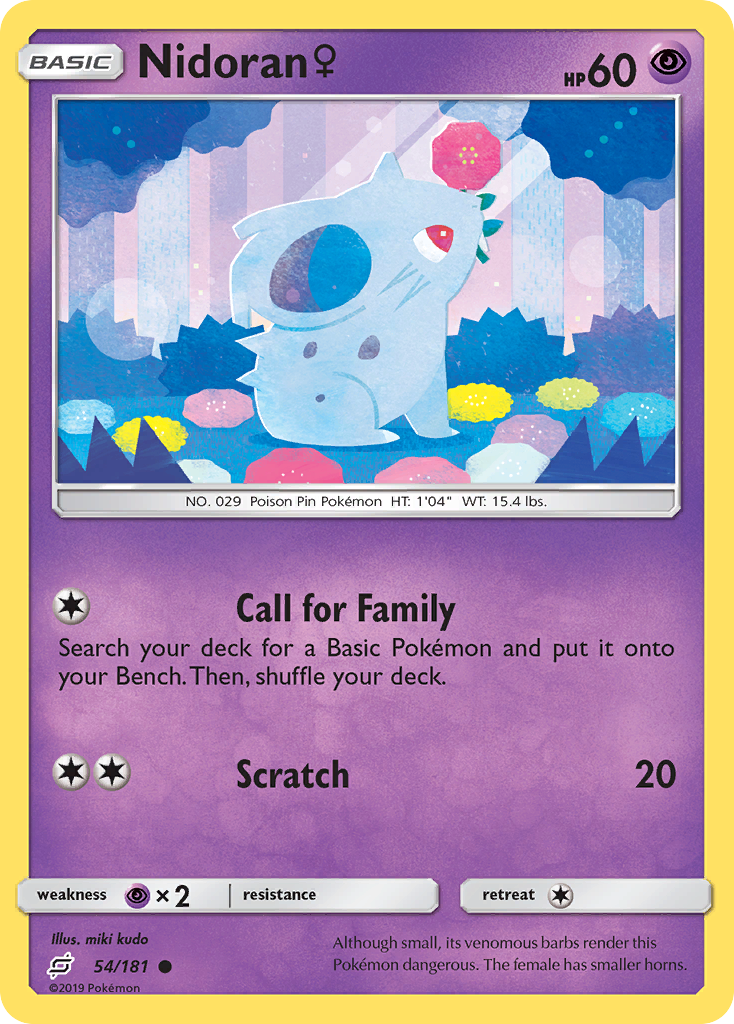 Nidoran ♀ 54/181 Common | Team Up | Pokemon Card