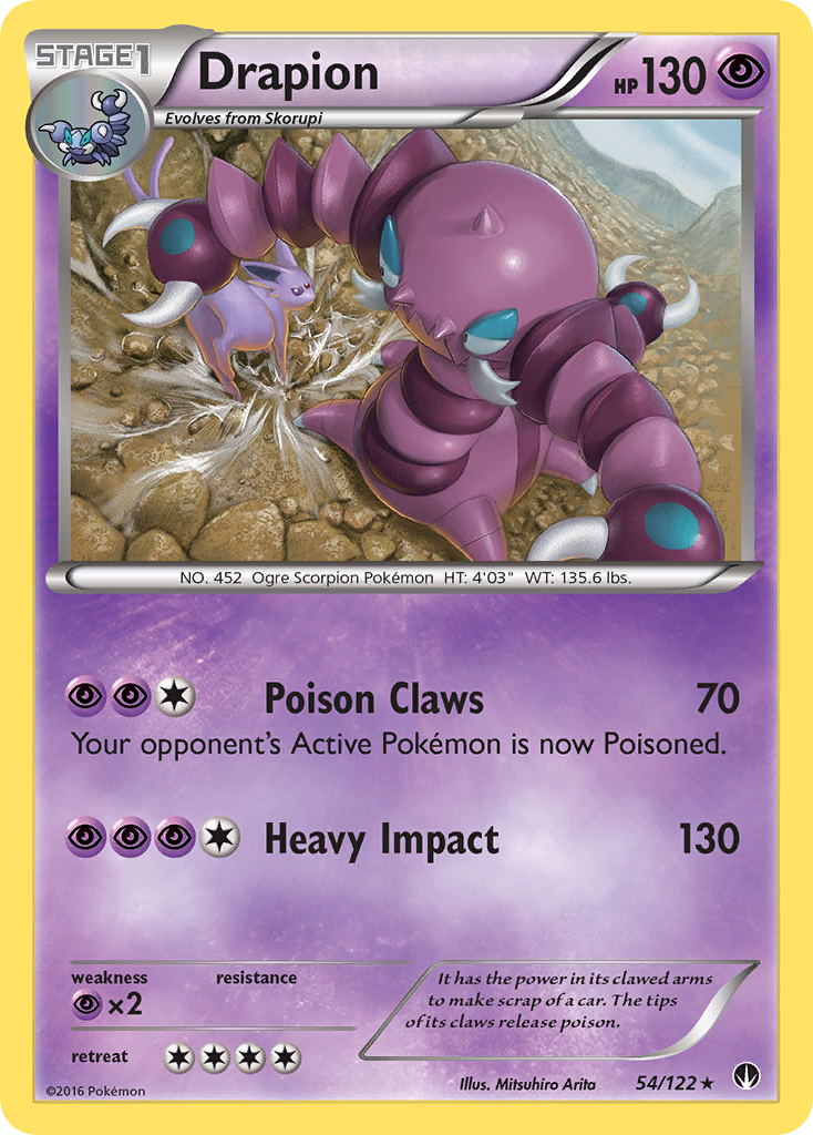 Drapion 54/122 Rare | BREAKpoint | Pokemon Card