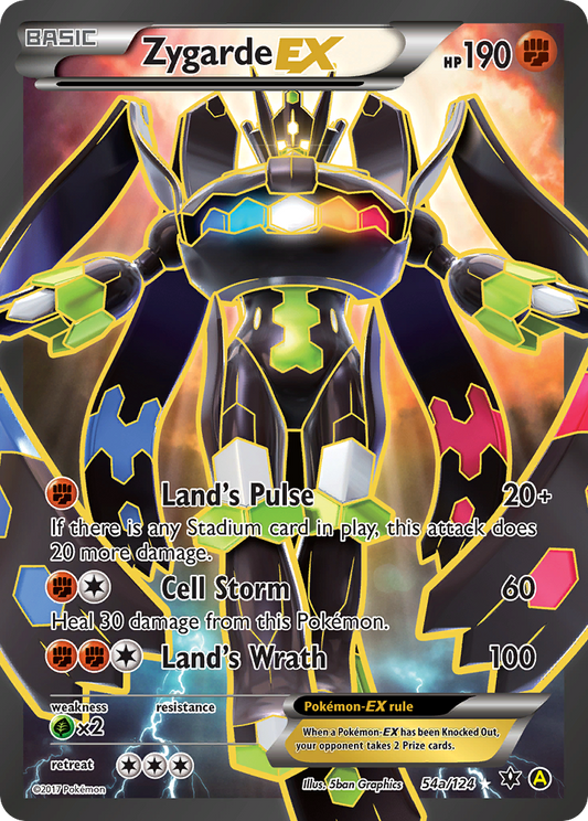 Zygarde-EX 54a/124 Rare Ultra | Fates Collide | Pokemon Card