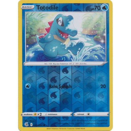 Totodile 55/264 Reverse Holo | Fusion Strike | Pokemon Card