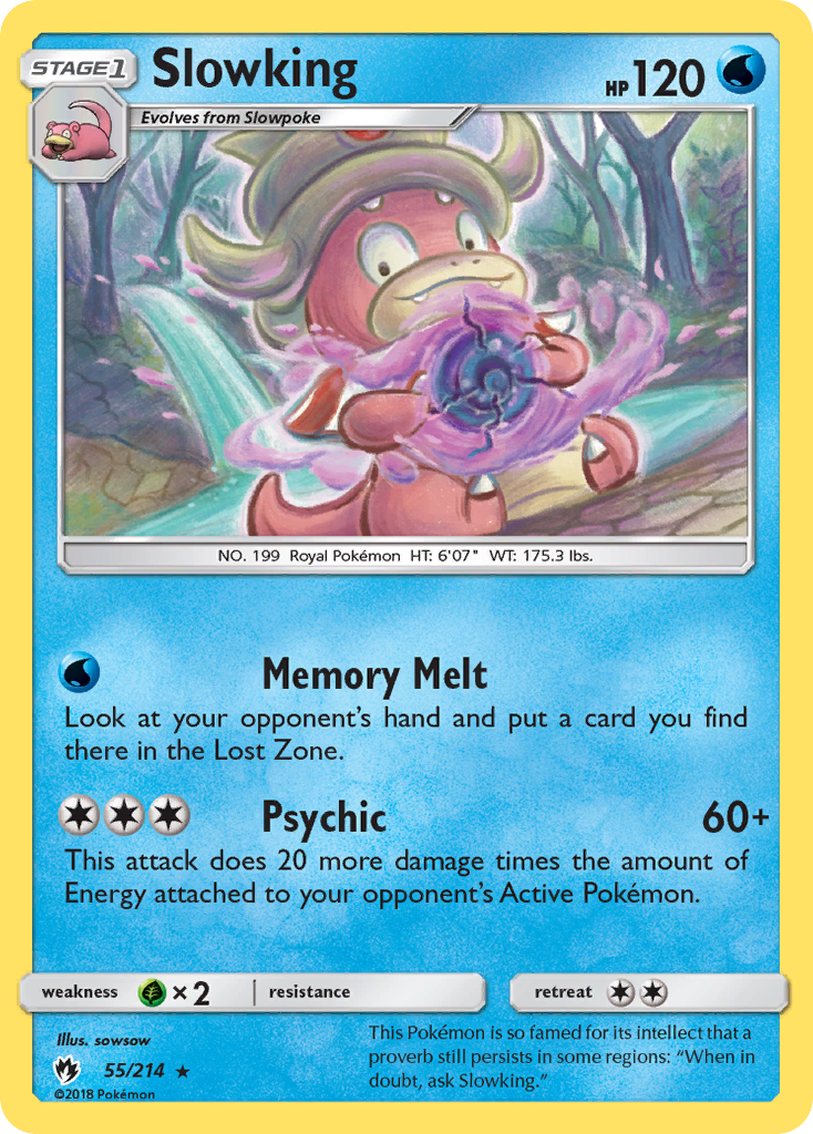 Slowking 55/214 Rare | Lost Thunder | Pokemon Card