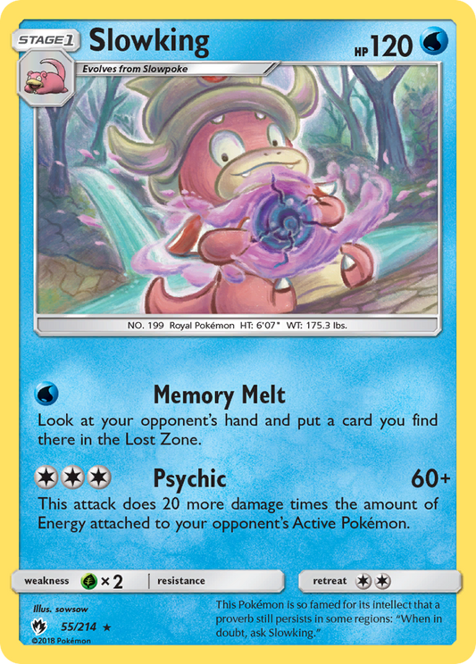 Slowking 55/214 Rare | Lost Thunder | Pokemon Card