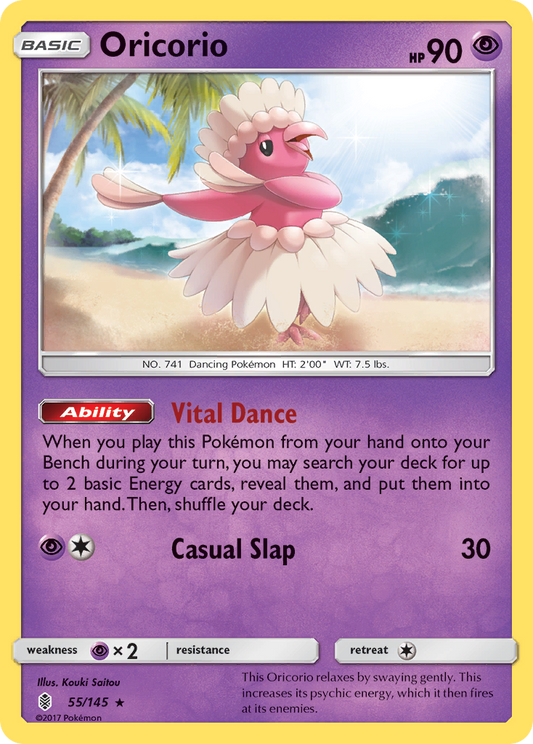 Oricorio 55/145 Rare | Guardians Rising | Pokemon Card