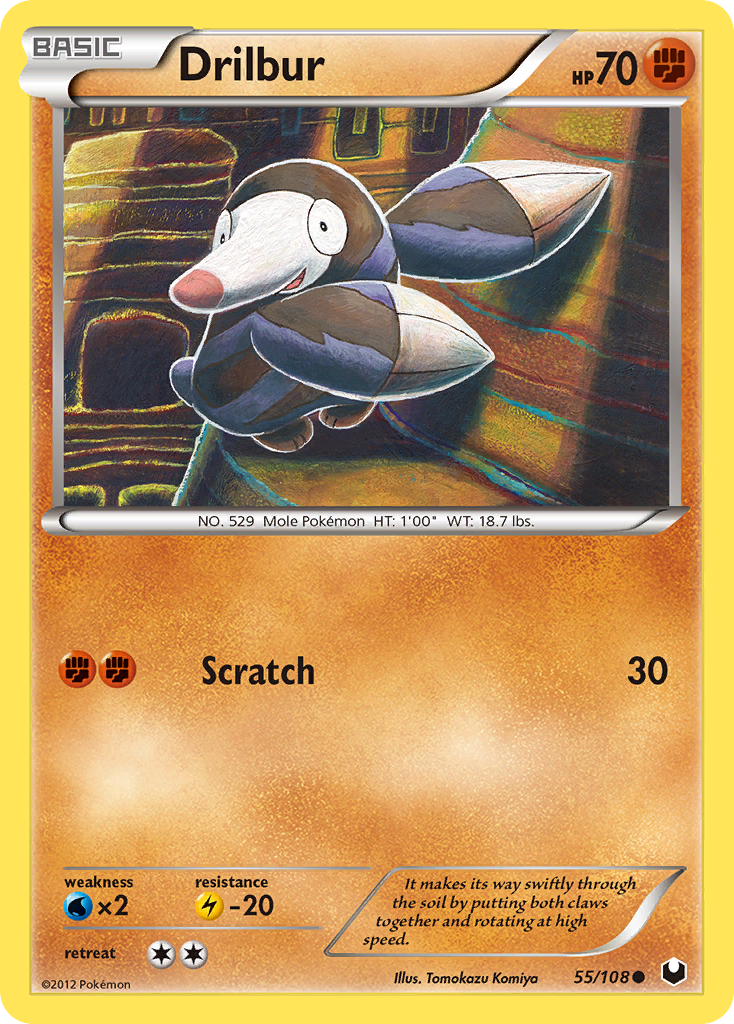 Drilbur 55/108 Common | Dark Explorers | Pokémon Card