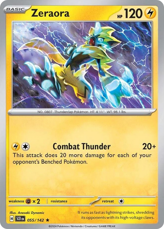 Zeraora 55/142 Rare | Stellar Crown | Pokemon Card