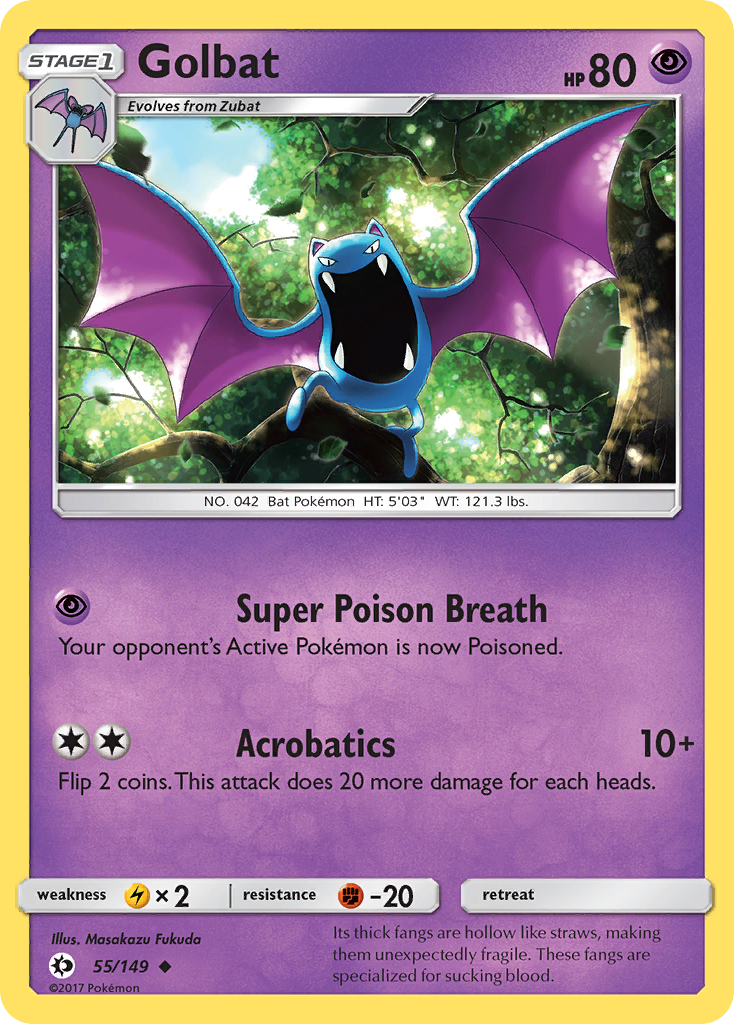 Golbat 55/149 Uncommon | Sun & Moon | Pokemon Card