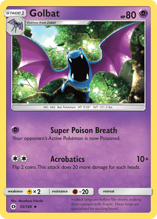 Golbat 55/149 Uncommon | Sun & Moon | Pokemon Card