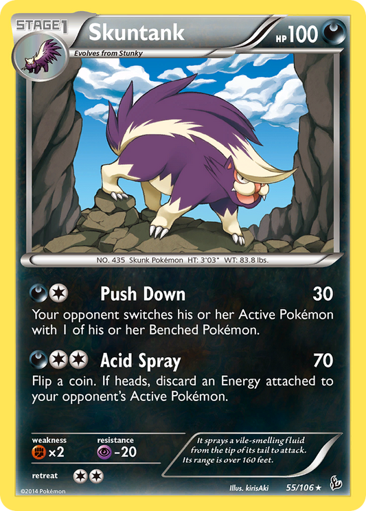 Skuntank 55/106 Rare | Flashfire | Pokemon Card