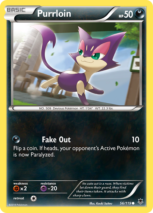 Purrloin 56/119 Common | Phantom Forces | Pokemon Card