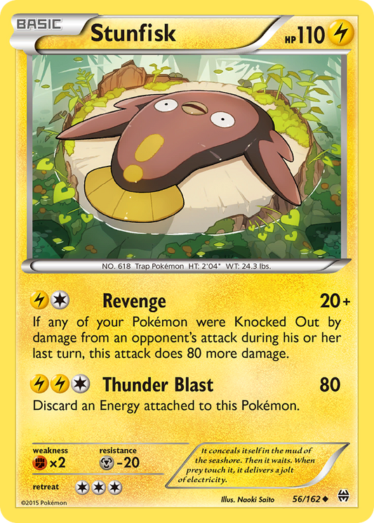 Stunfisk 56/162 Uncommon | BREAKthrough | Pokemon Card